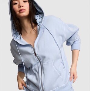 Light Blue Women's Zip-Up Hoodie